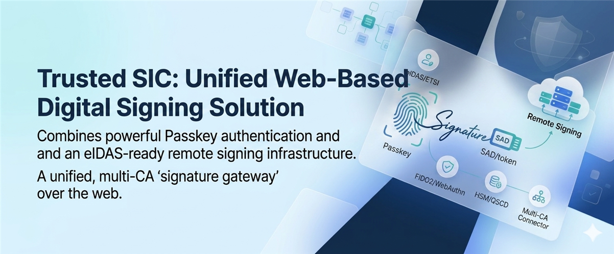 Trusted SIC – Unifying Remote Signing and Passkey for a standardized, secure, and multi-CA digital signature experience.