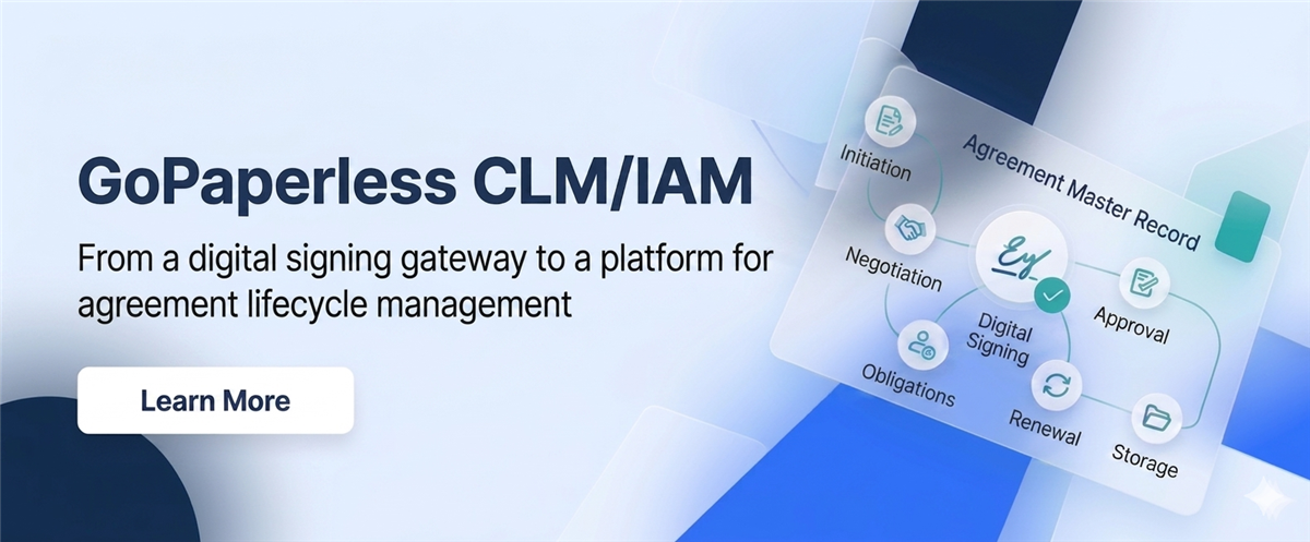 GoPaperless evolves into CLM/IAM—from a digital signing portal to a full agreement lifecycle management platform.