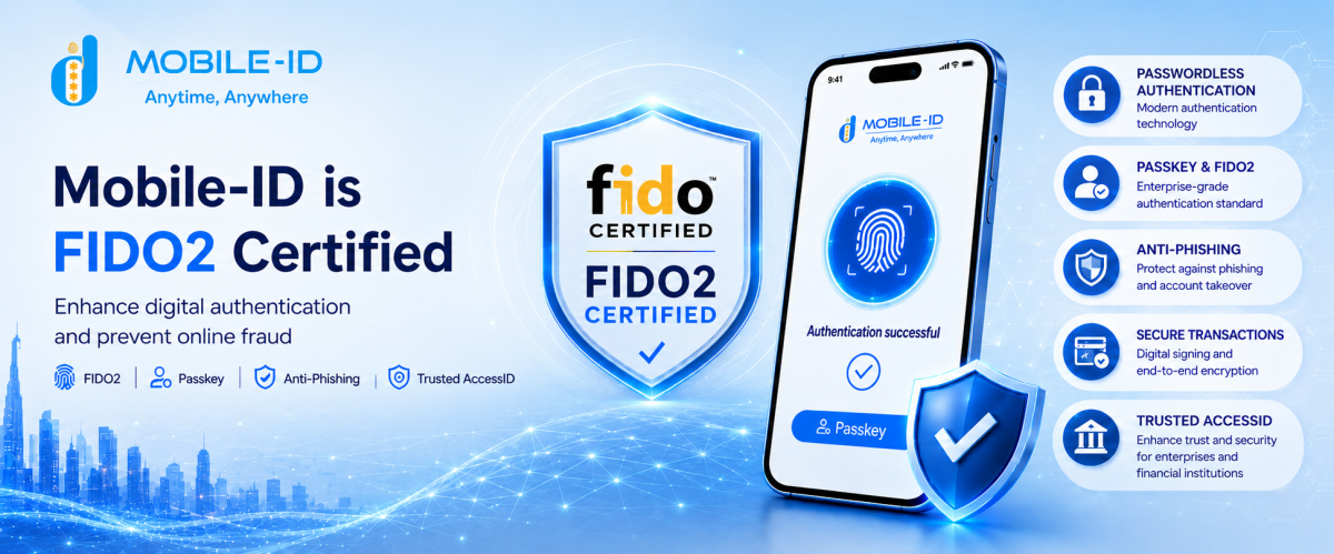 Mobile-ID Is FIDO2 Certified for Trusted Key Authenticator