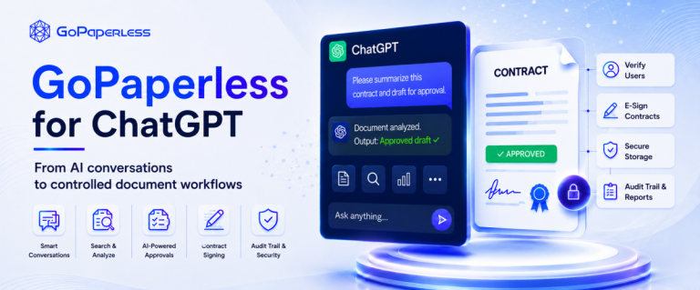GoPaperless for ChatGPT Documents, Approvals & E-Signing